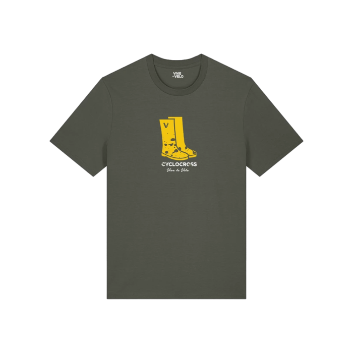 T-SHIRT VIVE LE VELO! YELLOW BOOTS MADE FOR CX