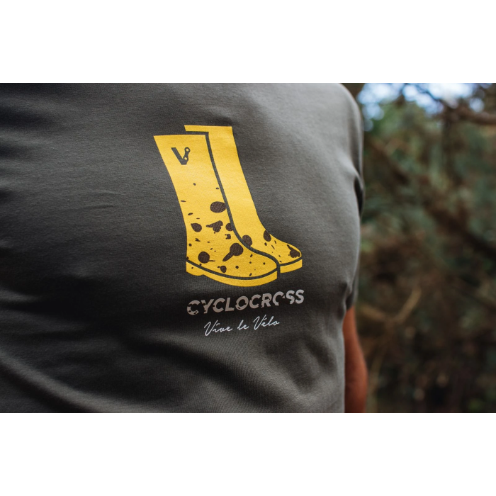 T-SHIRT VIVE LE VELO! YELLOW BOOTS MADE FOR CX