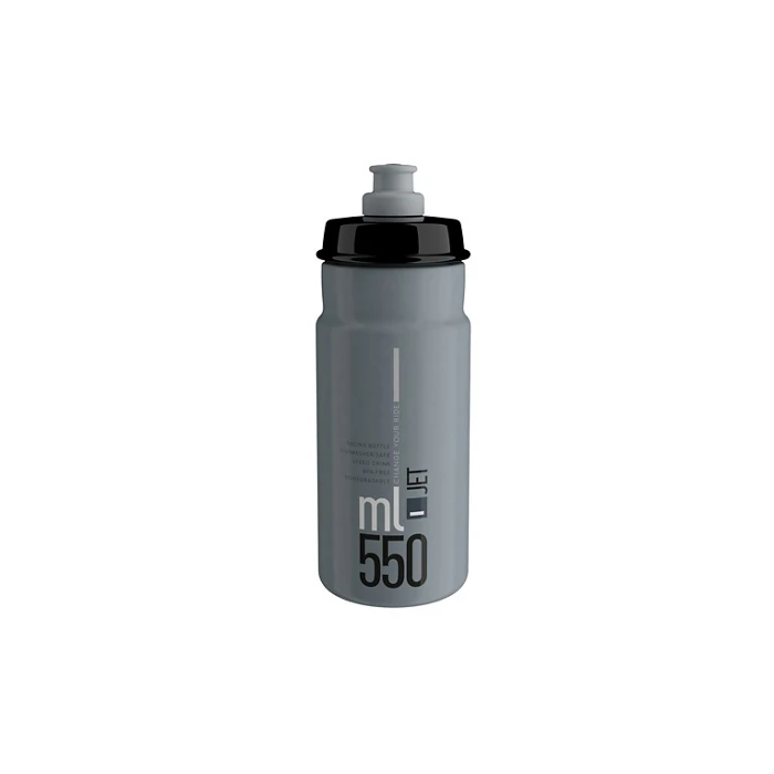 BUS ELITE JET GRIJS MET ZWART LOGO 550ML-1