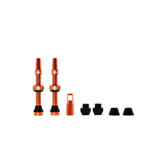 MUC OFF TUBELESS VALVE KIT 44MM ORANGE UNIVERSEEL-1