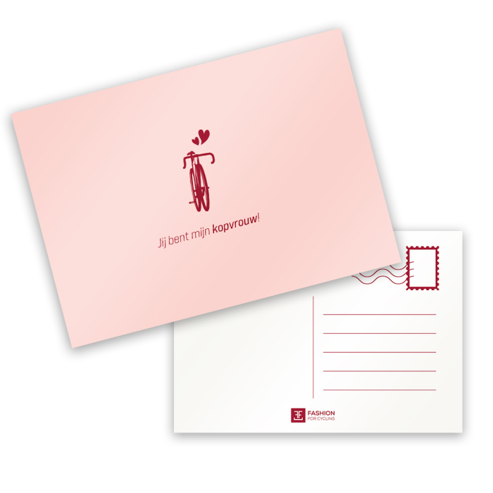 POSTKAART KOPVROUW-1