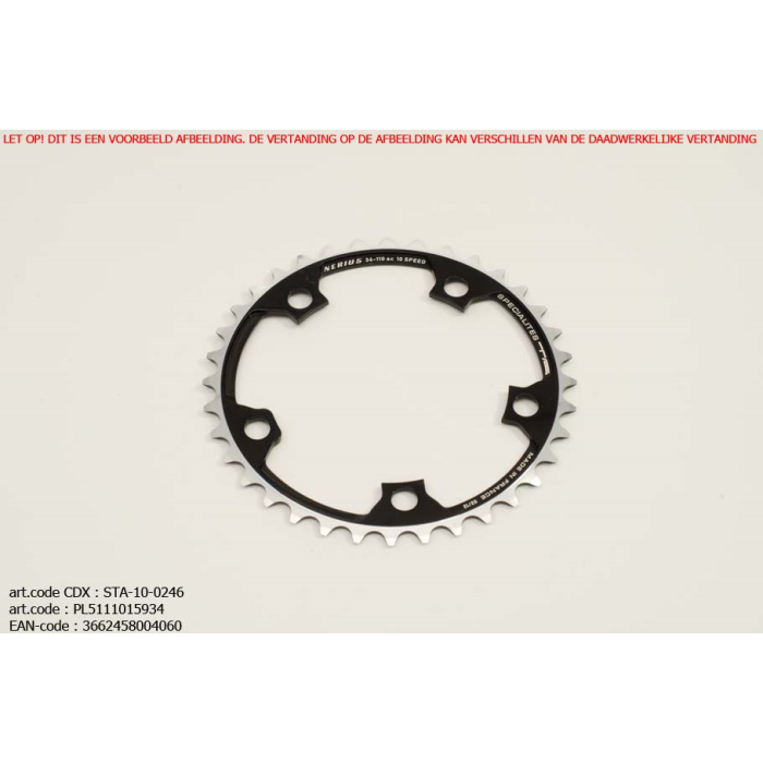 TA KETTINGBLAD PCD-110 39T CAMPAGNOLO COMPACT ZWART-1