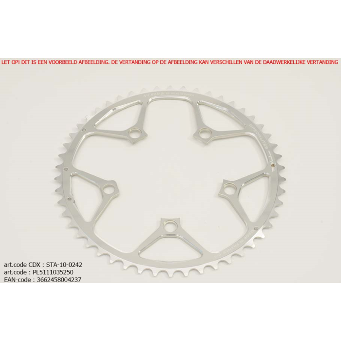TA KETTINGBLAD PCD-110 49T CAMPAGNOLO COMPACT ZILVER-1