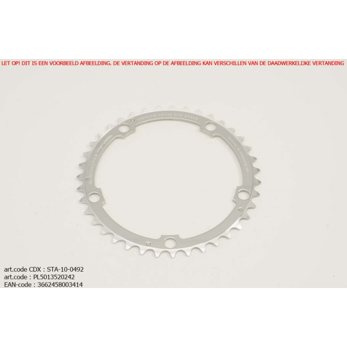 TA KETTINGBLAD PCD-135 VENTO 44T CAMPAGNOLO ZILVER-1