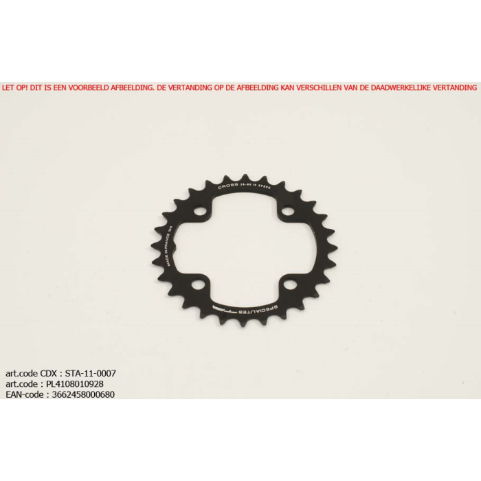 TA KETTINGBLAD PCD-80 CROSS 28T SRAM 4 ARM ZWART-1