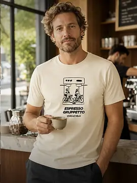 T-SHIRT VIVE LE VELO! ESPRESSO GRUPPETTO