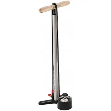 LEZYNE VOETPOMP STEEL FLOOR DRIVE ZILVER ABS-1 PRO 3.5-1