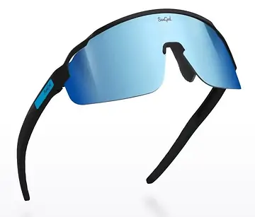 FIETSBRIL SUNGOD FORTY2 MATTE BLACK SILVER BLUE